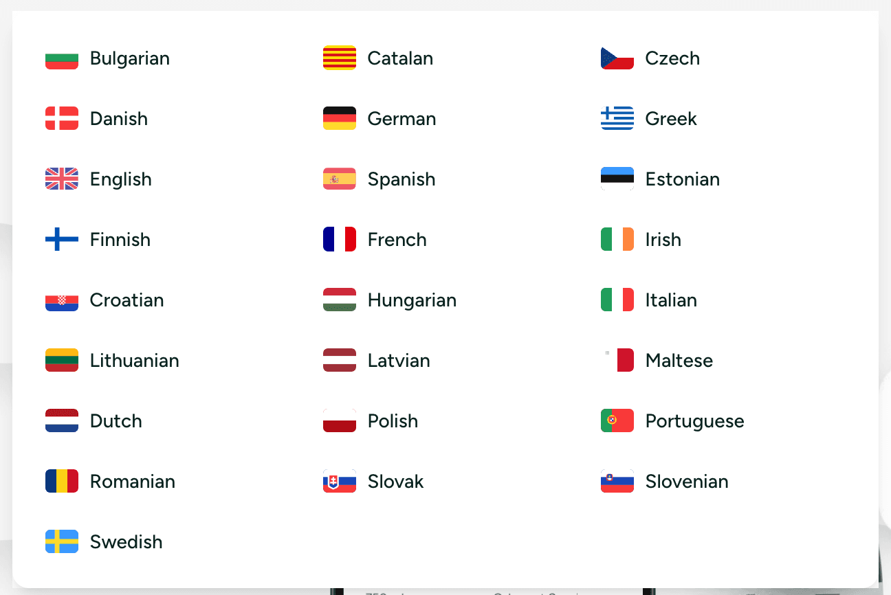 Winetraqr works in all EU languages