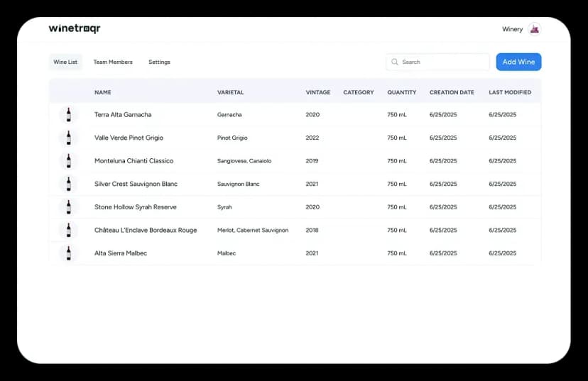 Winetraqr is a free digital-labeling tool for wine — linking your customers to multilingual nutrition and ingredient information you can update anytime.
